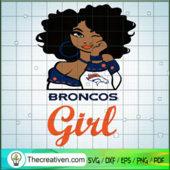 Broncos Girl SVG, Black Girl Sports SVG, NFL Team SVG