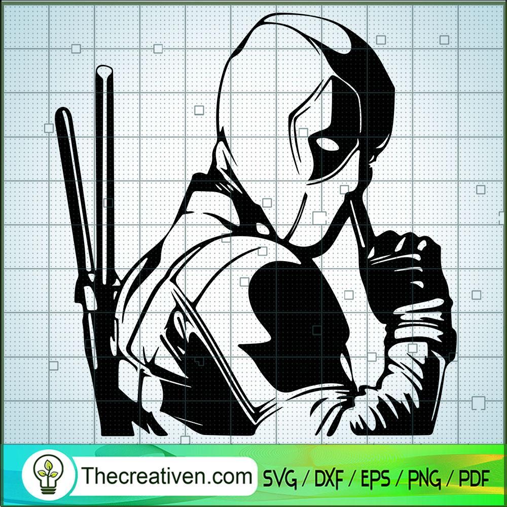 Shttt Deadpool SVG, Deadpool Art SVG, Black And White Deadpool SVG 1 Shttt Deadpool SVG, Deadpool Art SVG, Black And White Deadpool SVG
