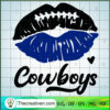 Cowboys Lips SVG Cut File for Cricut & Silhouette
