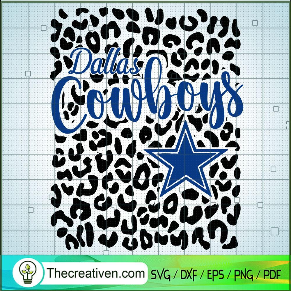Blue Dallas Cowboys SVG, Leopard Pattern SVG, NFL Sports SVG 1 35 copy