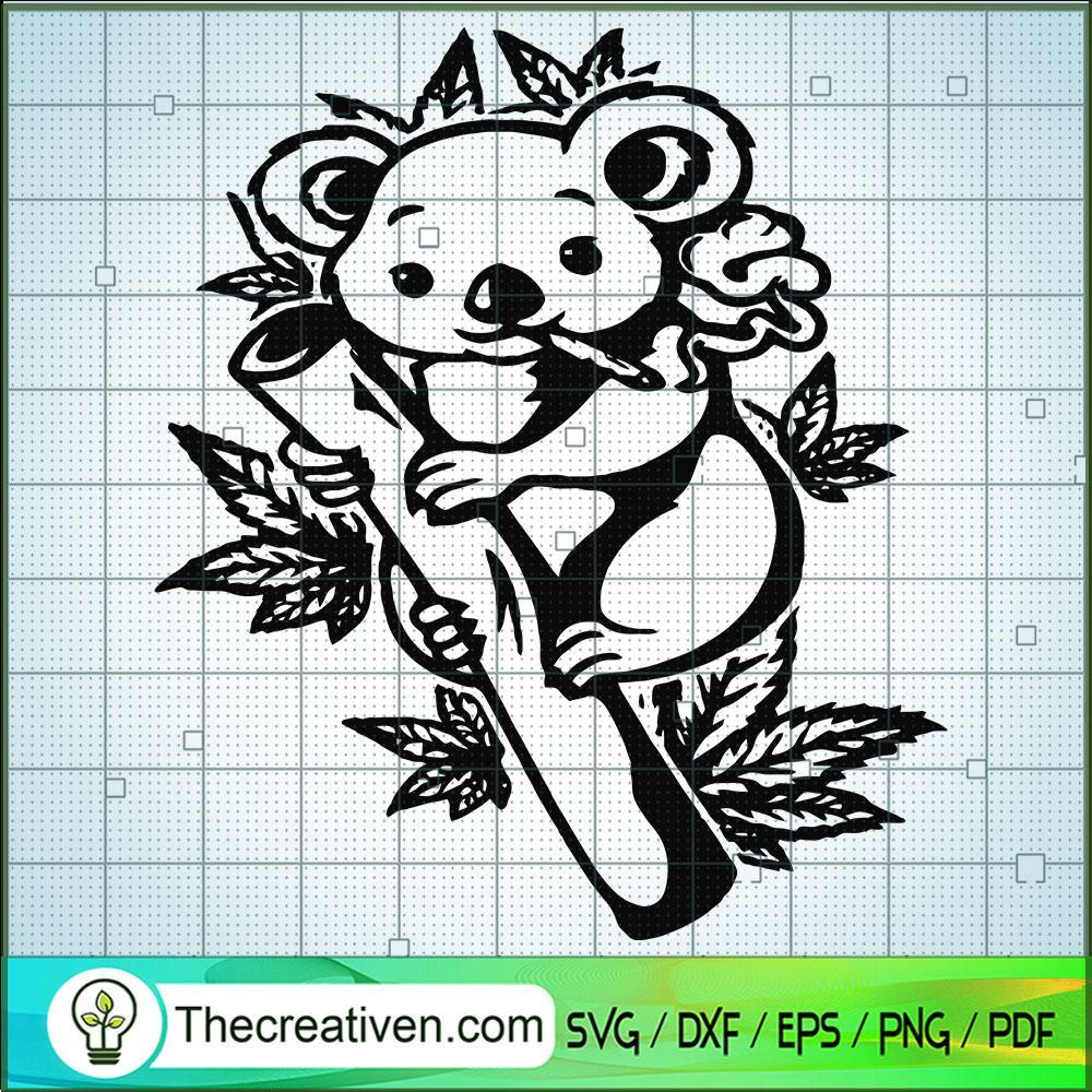 Koala Smoke Weed SVG, Koala Cannabis SVG, Leaf SVG 1 17 copy