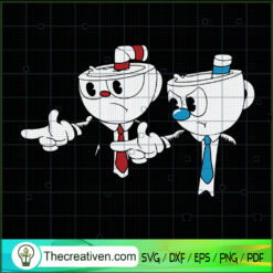 Cuphead Pulp Fiction SVG, Double Mug SVG, Cuphead SVG