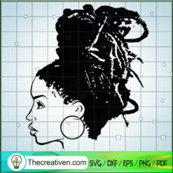 Locs Hair Girls SVG, Black Girls SVG, Africa Women SVG