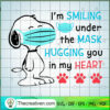 I'm Smiling Under The Mask Hugging You SVG Cut File fo Design 49932
