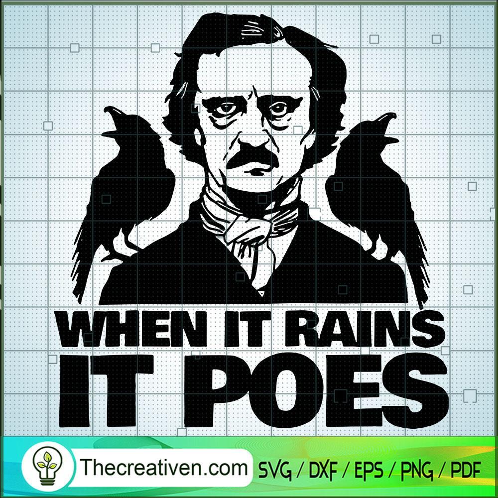 When It Rains It Poes SVG, Raglan Crow SVG, Crows SVG 1 When It Rains It Poes SVG, Raglan Crow SVG, Crows SVG