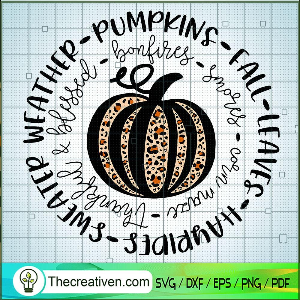 Weather Pumpkin Fall Leaves SVG, Pumpkin SVG, Halloween Fall SVG 1 622 copy