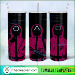 Squid Game Circle Triangle Squ Tumbler Wrap Download