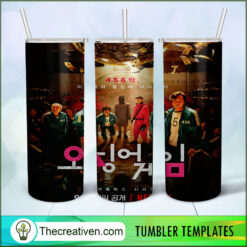 Squid Game Korean Full Tumbler Wrap Tumbler Wrap – Digital Download