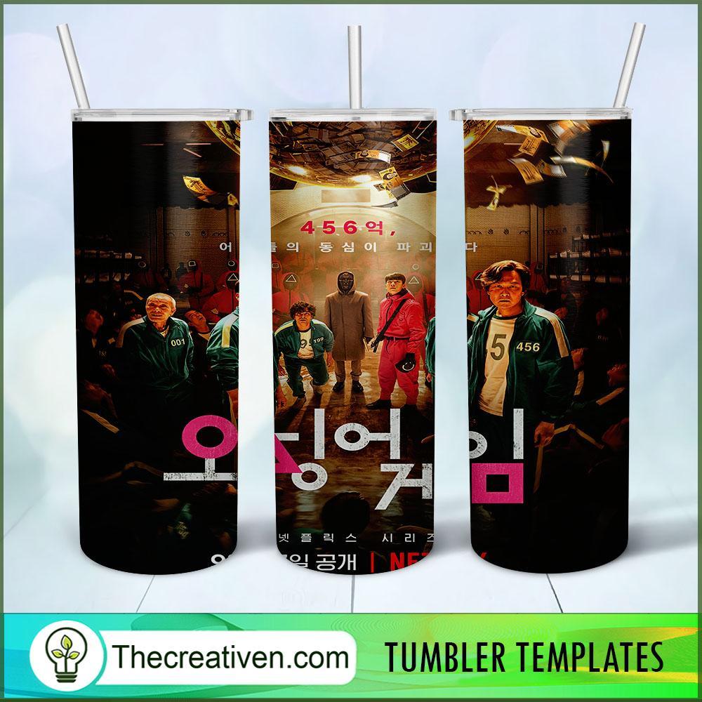 Squid Game Korean Full Tumbler Wrap Tumbler Wrap – Digital Download 1 Squid Game Korean Full Tumbler Wrap Tumbler Wrap – Digital Download