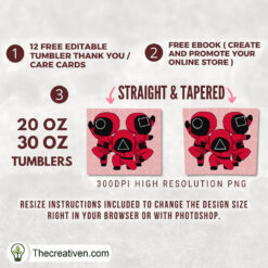 Alternative view of Squid Game Squad Tumbler Wrap Tumbler Wrap – Digital Download