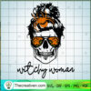 Witchy Woman SVG, Skull Messy Bun SVG, Halloween SVG 2 493 copy