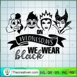 On Wednesdays We Wear Black SVG Cut File for Cricut &  Design 49732