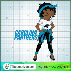 Black Girls Carolina Panthers SVG Cut File for Cricut & Silhouette