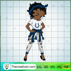 Black Girls Indianapolis Colts SVG Cut File for Cricut & Silhouette