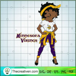 Black Girls Minesota Vikings SVG Cut File for Cricut & Silhouette