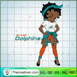 Black Girls Miami Dolphins SVG Cut File for Cricut & Silhouette