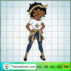 Black Girls New Orleans Saints SVG Cut File for Cricut & Silhouette