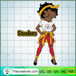 Black Girls Steelers SVG Cut File for Cricut & Silhouette
