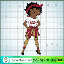 Black Girls San Francisco 49ers SVG Cut File for Cricut & Silhouette