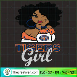 Black Girls Tigers SVG Cut File for Cricut & Silhouette