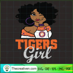 Black Girls Tigers Orange SVG Cut File for Cricut & Silhouette
