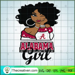 Black Girls Alabama Climson Tide SVG Cut File for Cricut & Silhouette
