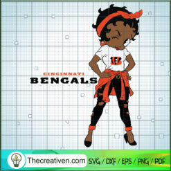 Black Girls Cicinati Bengals SVG Cut File for Cricut & Silhouette