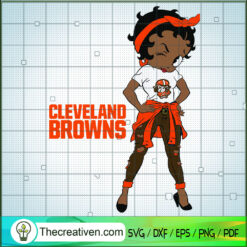 Black Girls Cleveland Browns SVG Cut File for Cricut & Silhouette