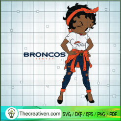 Black Girls Broncos Denver SVG Cut File for Cricut & Silhouette