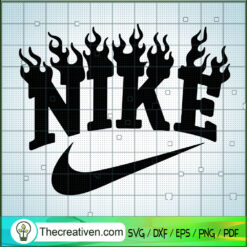 Nike Burning Flame SVG, Nike Brand SVG, Nike Fire SVG