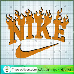Nike Burn Letter SVG, Nike SVG, Logo Nike SVG