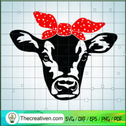 Heifer Polka Dots SVG, Cute Heifer SVG, Funny Animals SVG