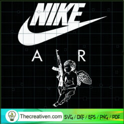 Nike Air Cupid With Gun SVG, Nike Brand SVG, Cupid's Got a Gun SVG