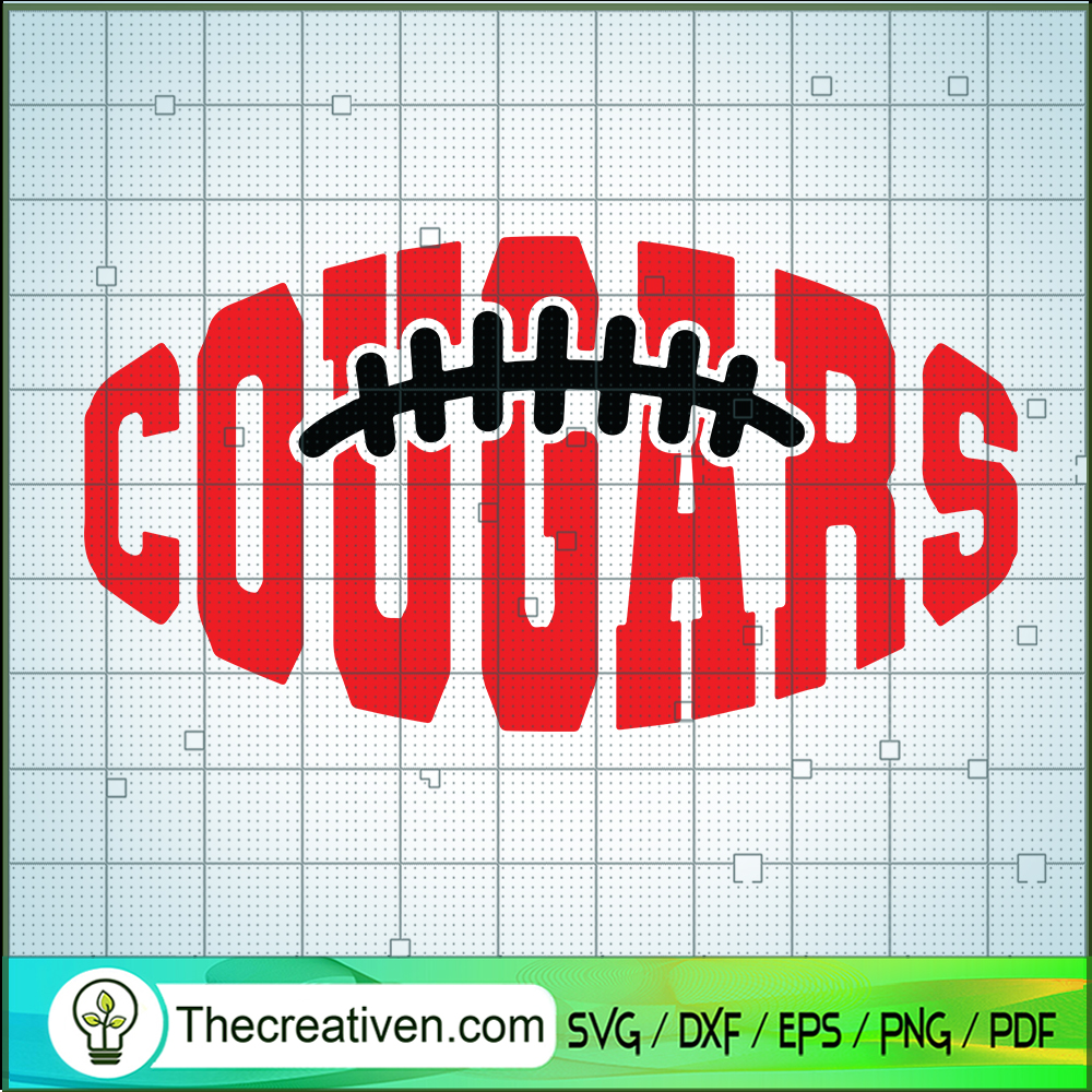 Cougars Football SVG, Sport SVG, Football SVG 6 Cougars Football SVG, Sport SVG, Football SVG
